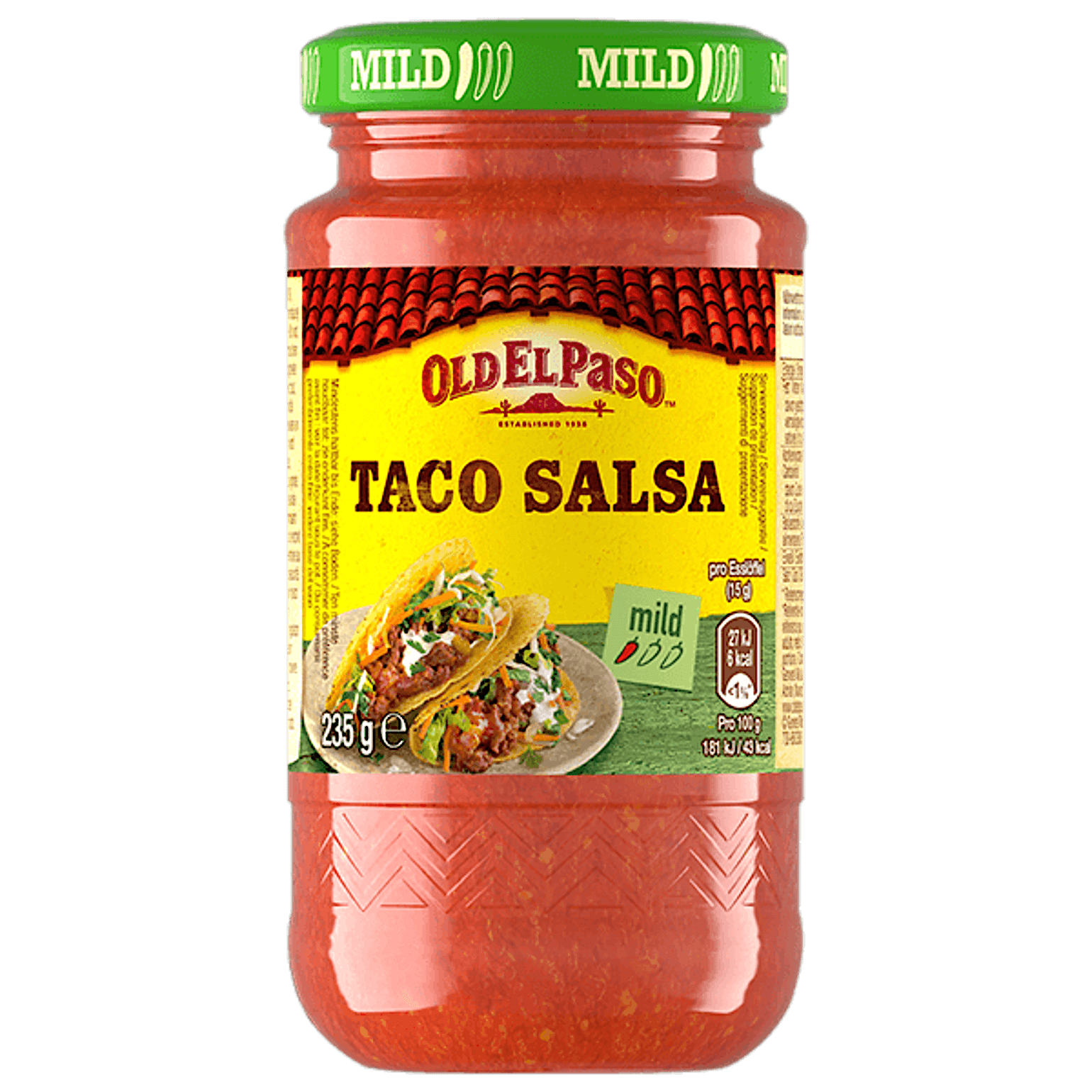 ein Glas Old El Paso milde Taco-Salsa, 235 g